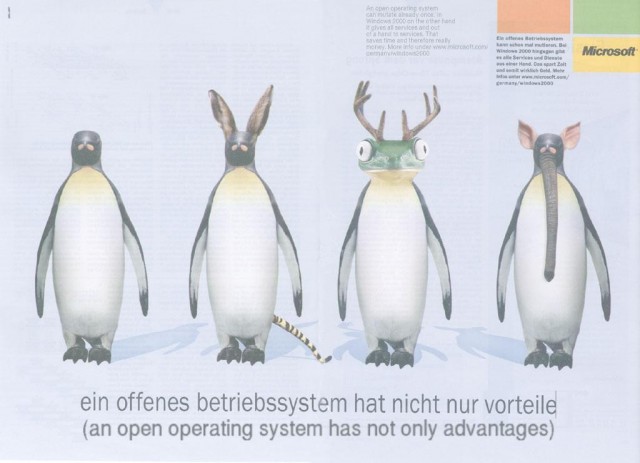 Microsofts-Werbung gegen Linux
